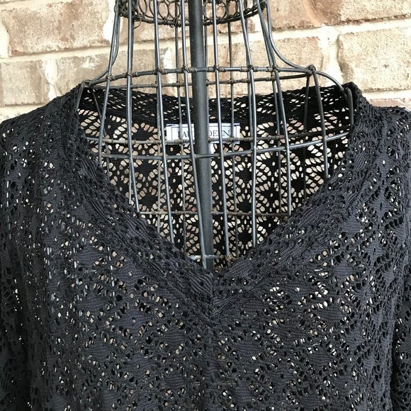 Paula Deen Swimsuit Cover Up Black Oversized XS - Picture 3 of 14